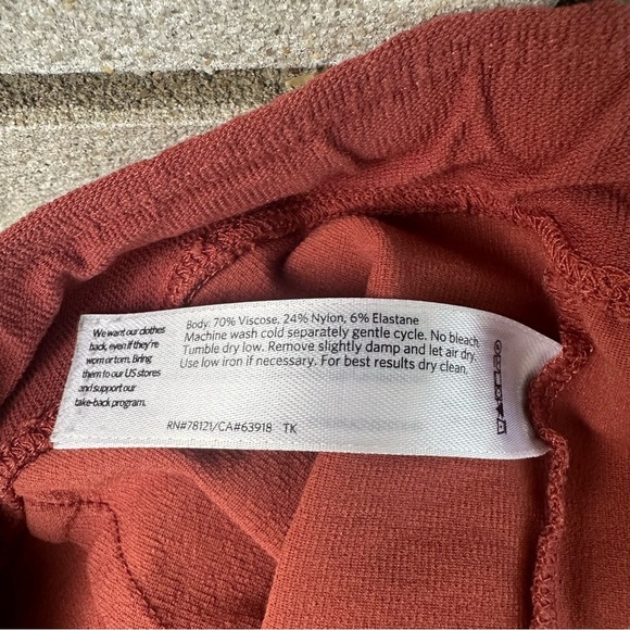 Eileen Fisher Washable Stretch Crepe Pant Slim Ankle Terracotta - Picture 6 of 8